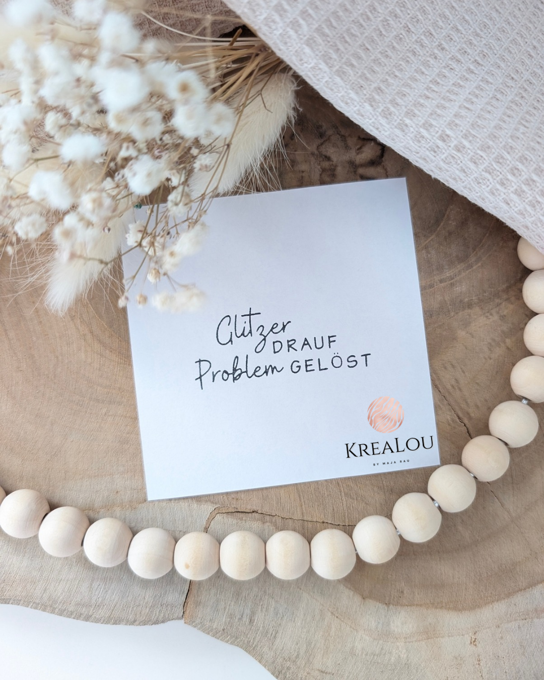 Stempel "Glitzer DRAUF Problem GELÖST"