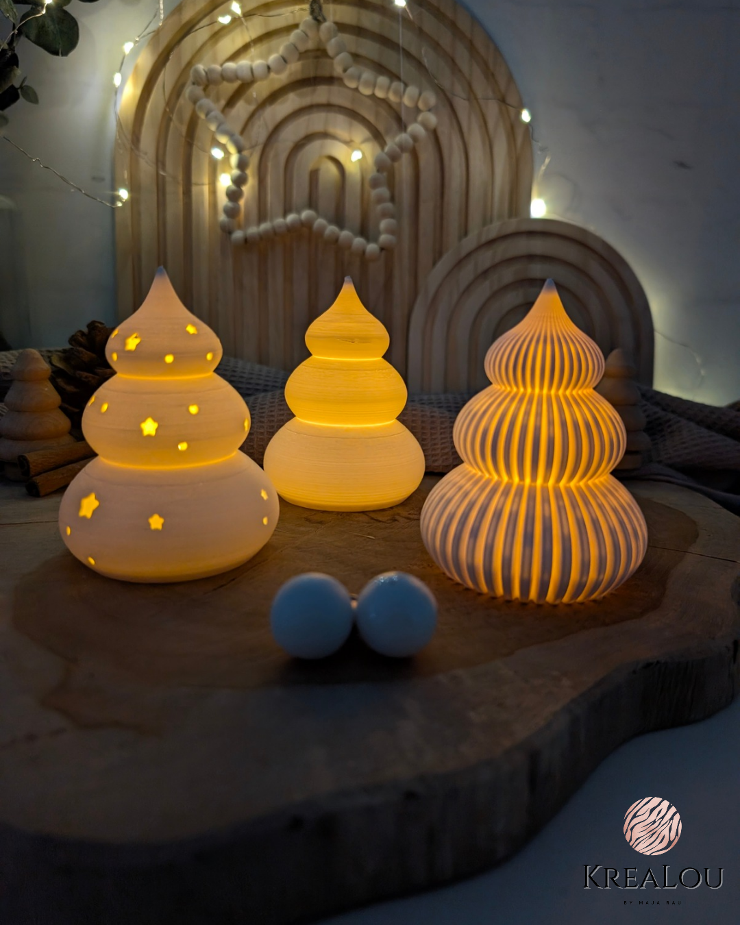 3D-gedruckte Tannenbäume