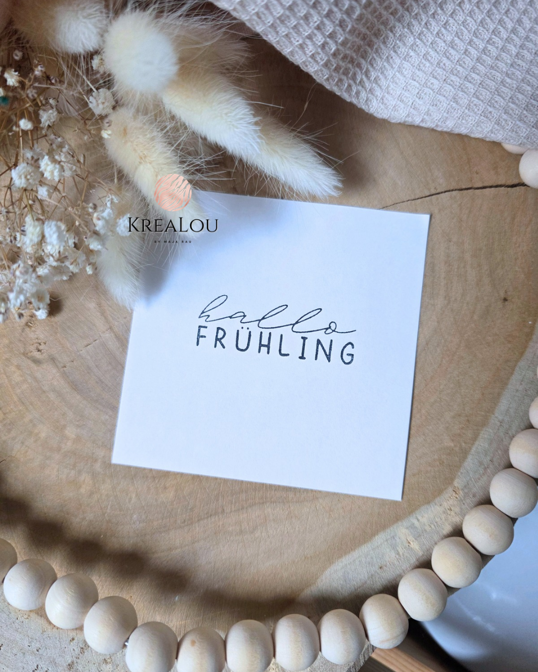 Stempel „hallo Frühling“