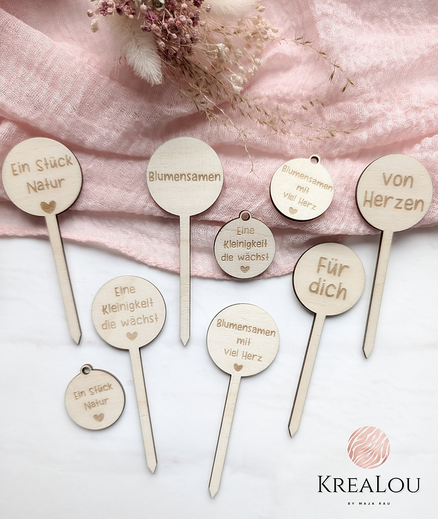 Laserdatei Anhänger & Stecker für Samentütchen | inkl. Gewerbelizenz