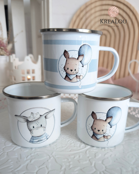 Emaillebecher „Kleine Freunde“