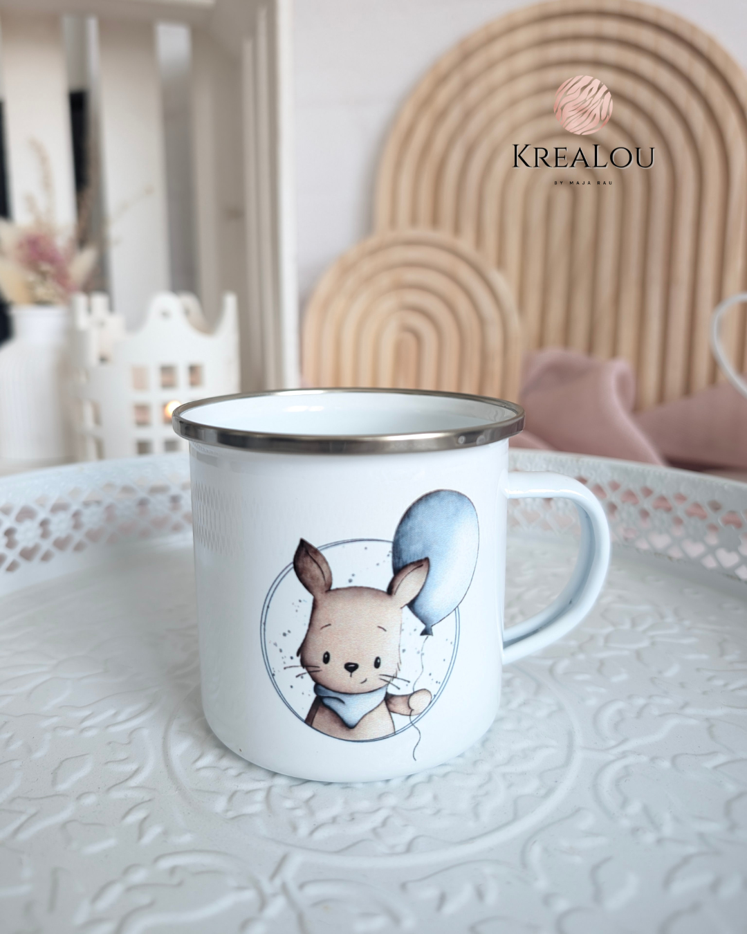 Emaillebecher „Kleine Freunde“