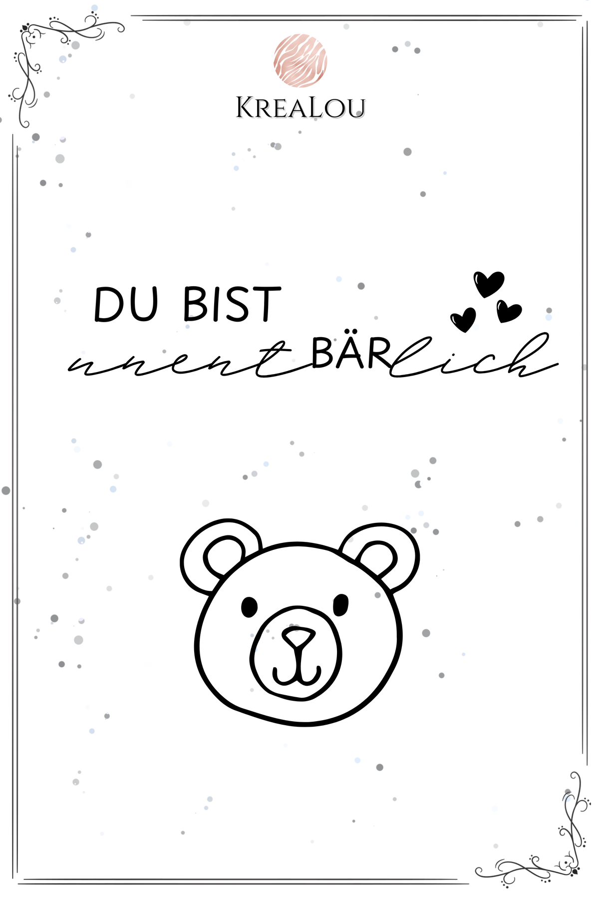 Geschenkset „Du bist unentBÄRlich“ – Bär mit Blumen & Blumensamen im Kraftkarton