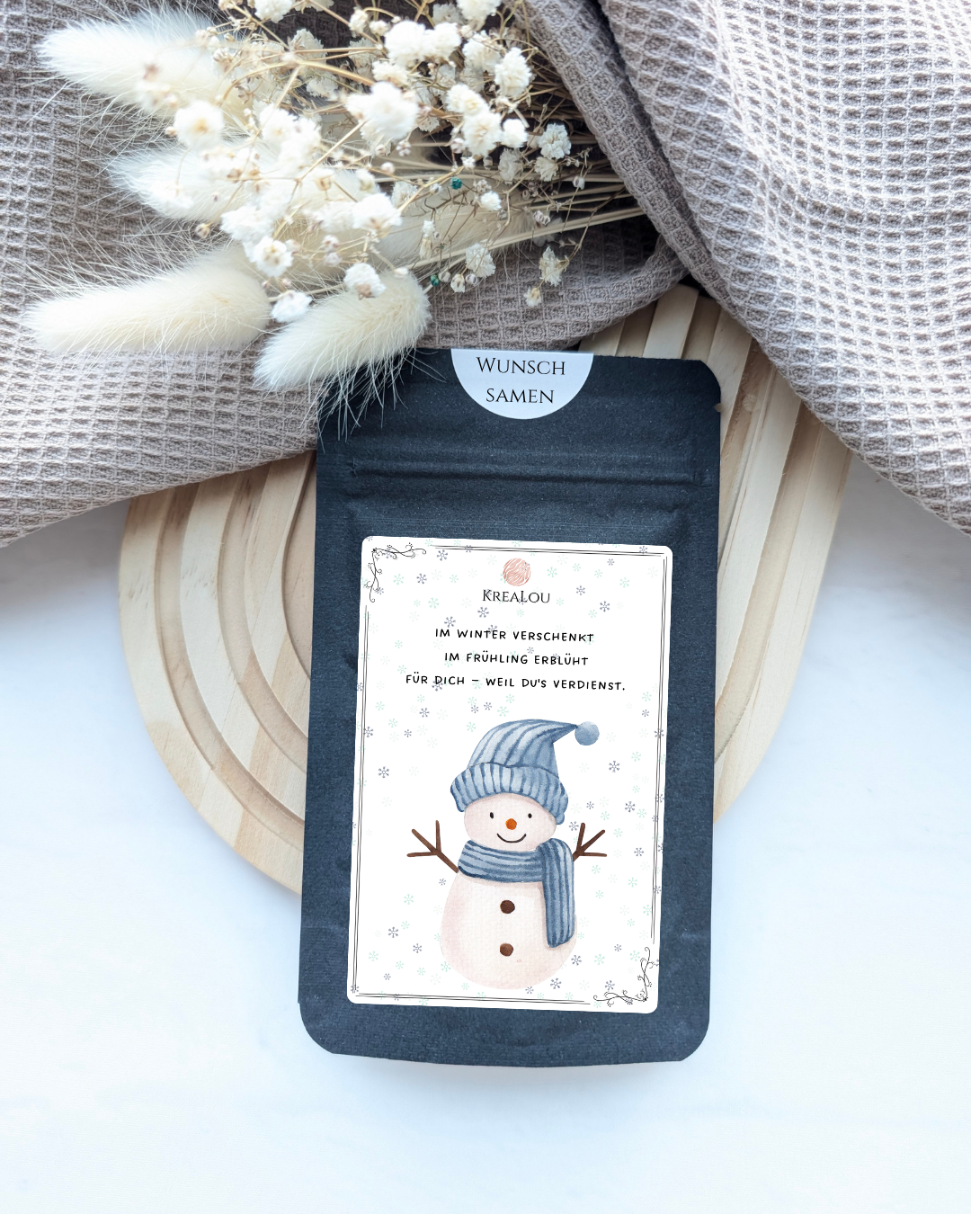 Im Winter verschenkt "Schneemann"