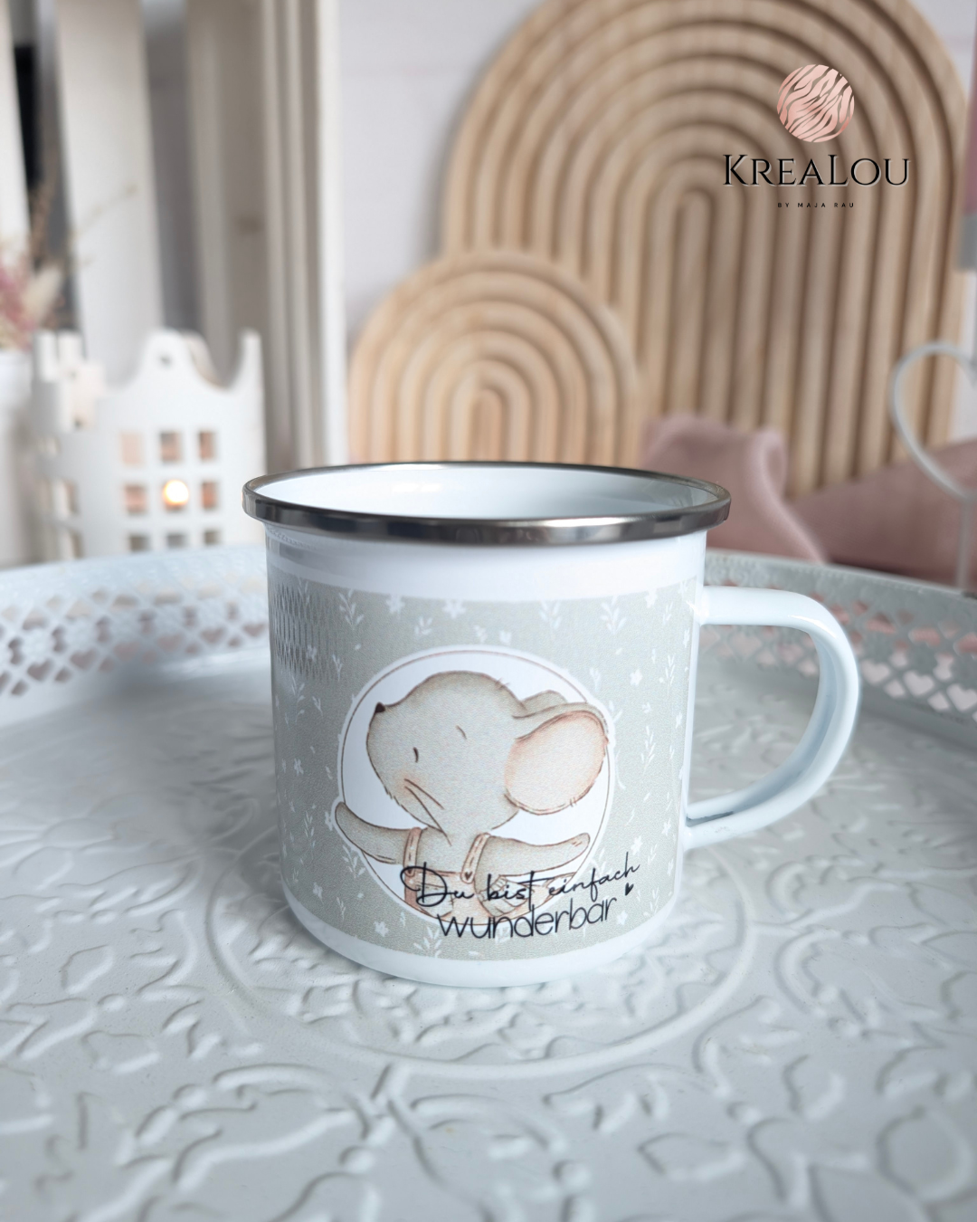 Emaillebecher „Zauberhafte Begleiter“