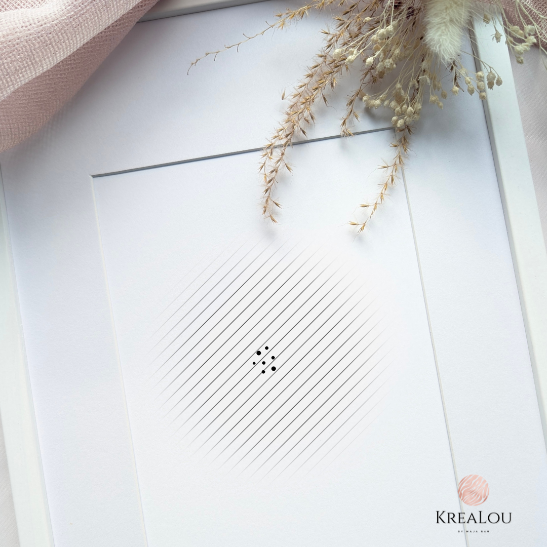 Kleiner Motivstempel ‚Punkte‘ von KreaLou – ideal zum Dekorieren von Karten, Geschenken und DIY-Projekten