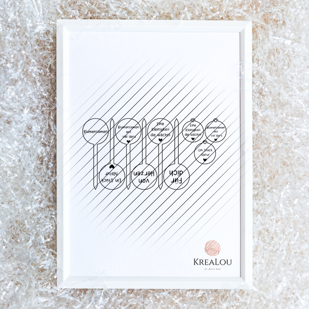 Laserdatei Anhänger & Stecker für Samentütchen | inkl. Gewerbelizenz