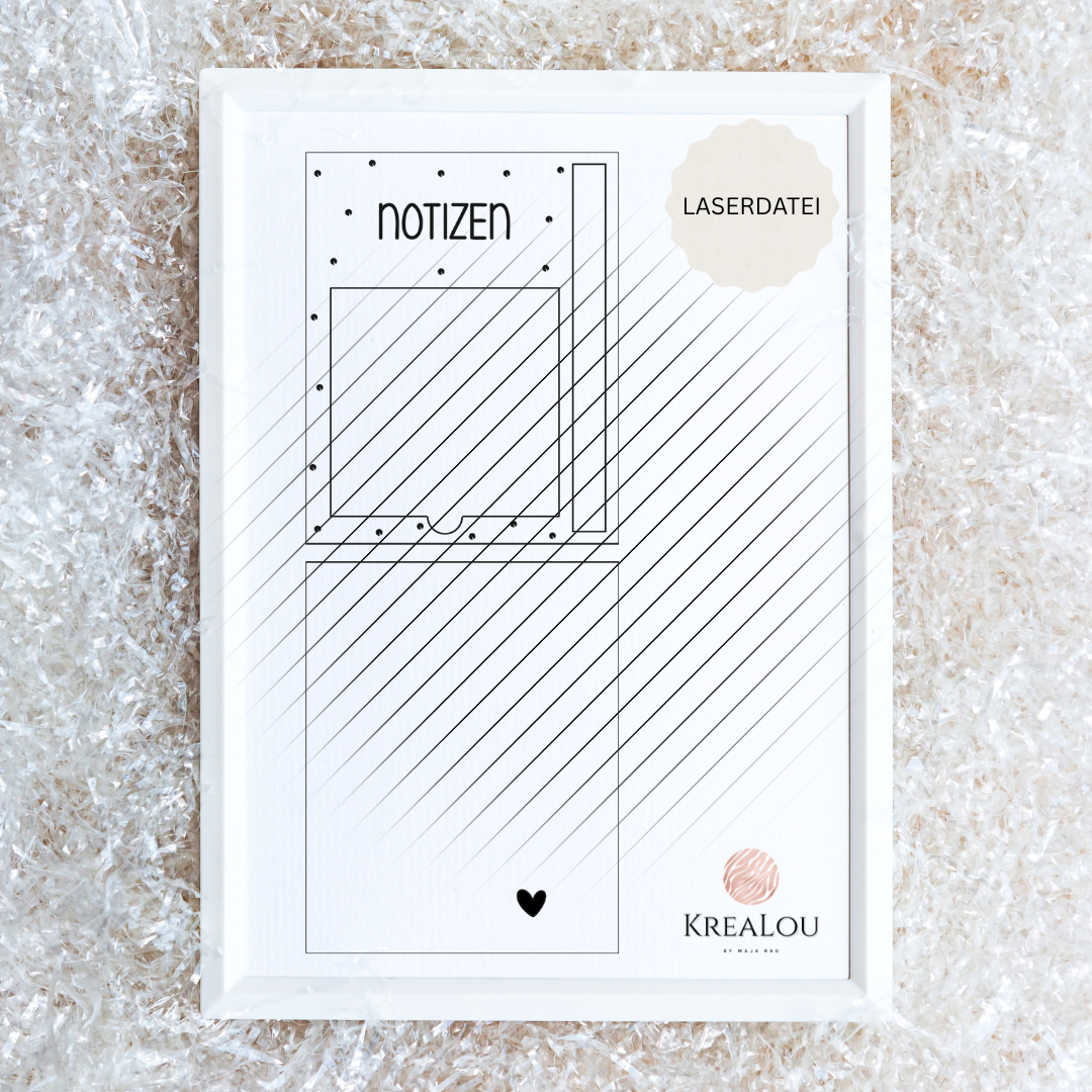 Laserdatei Notiz & Stifthalter | inkl. Gewerbelizenz
