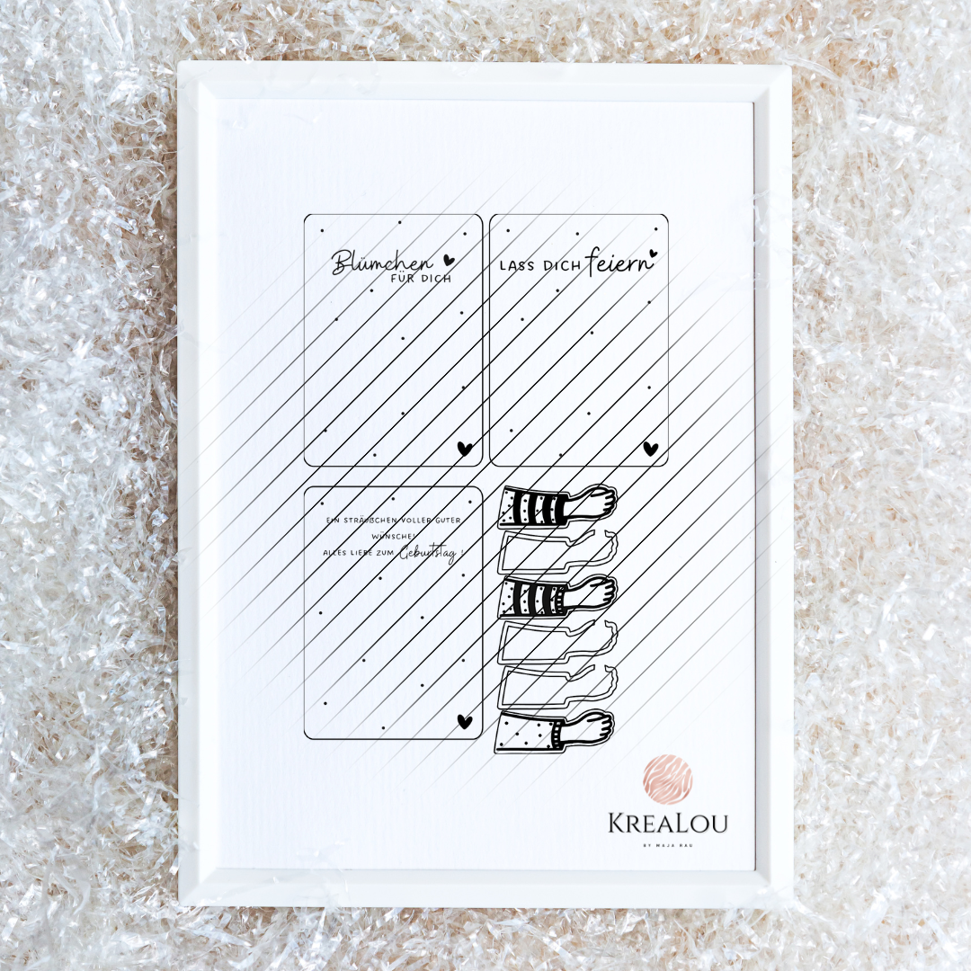 Laserdatei "Blumen-Karte" | inkl. Gewerbelizenz