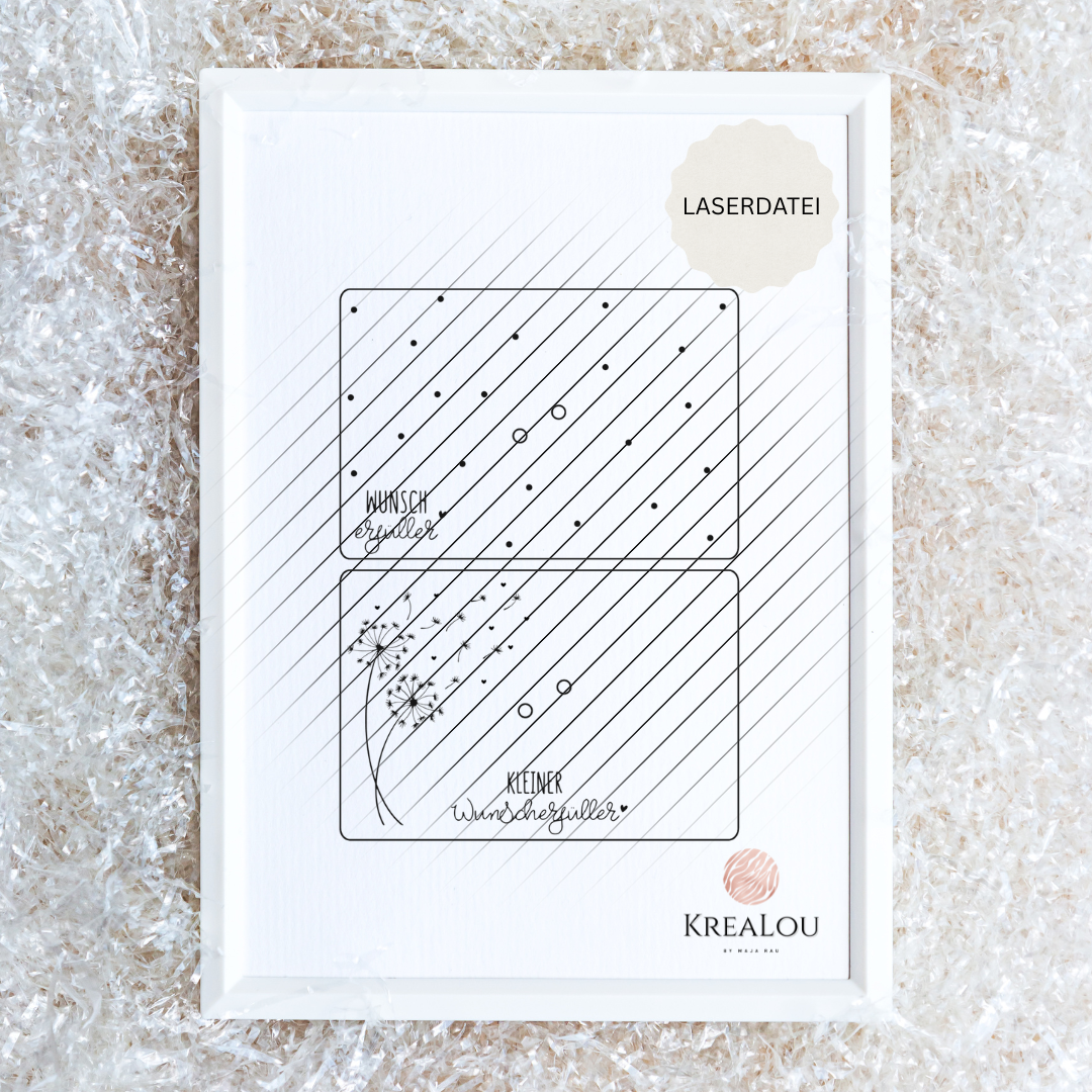 Laserdatei Wunscherfüller Karte | inkl. Gewerbelizenz