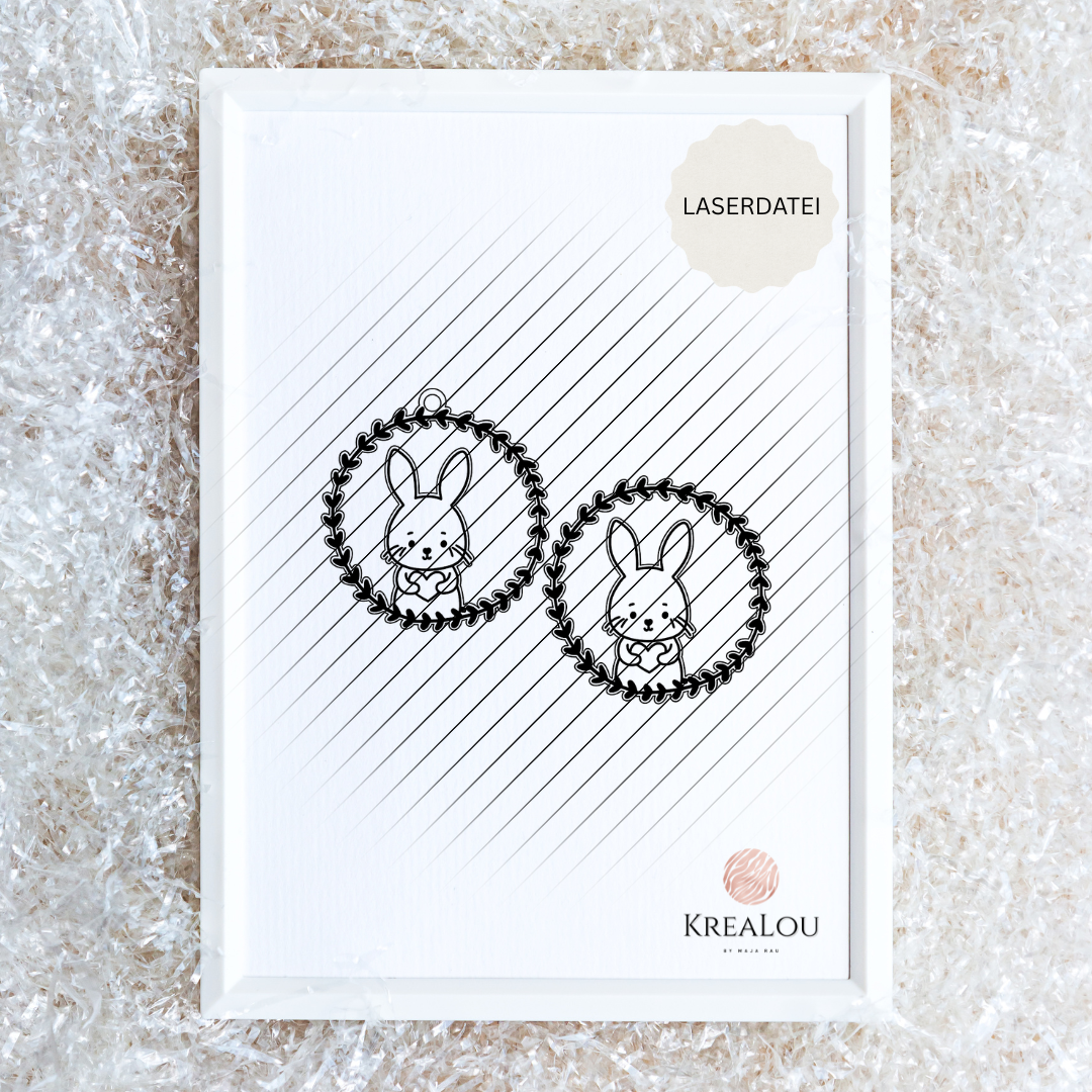Laserdatei Osterhasenkranz | inkl. Gewerbelizenz
