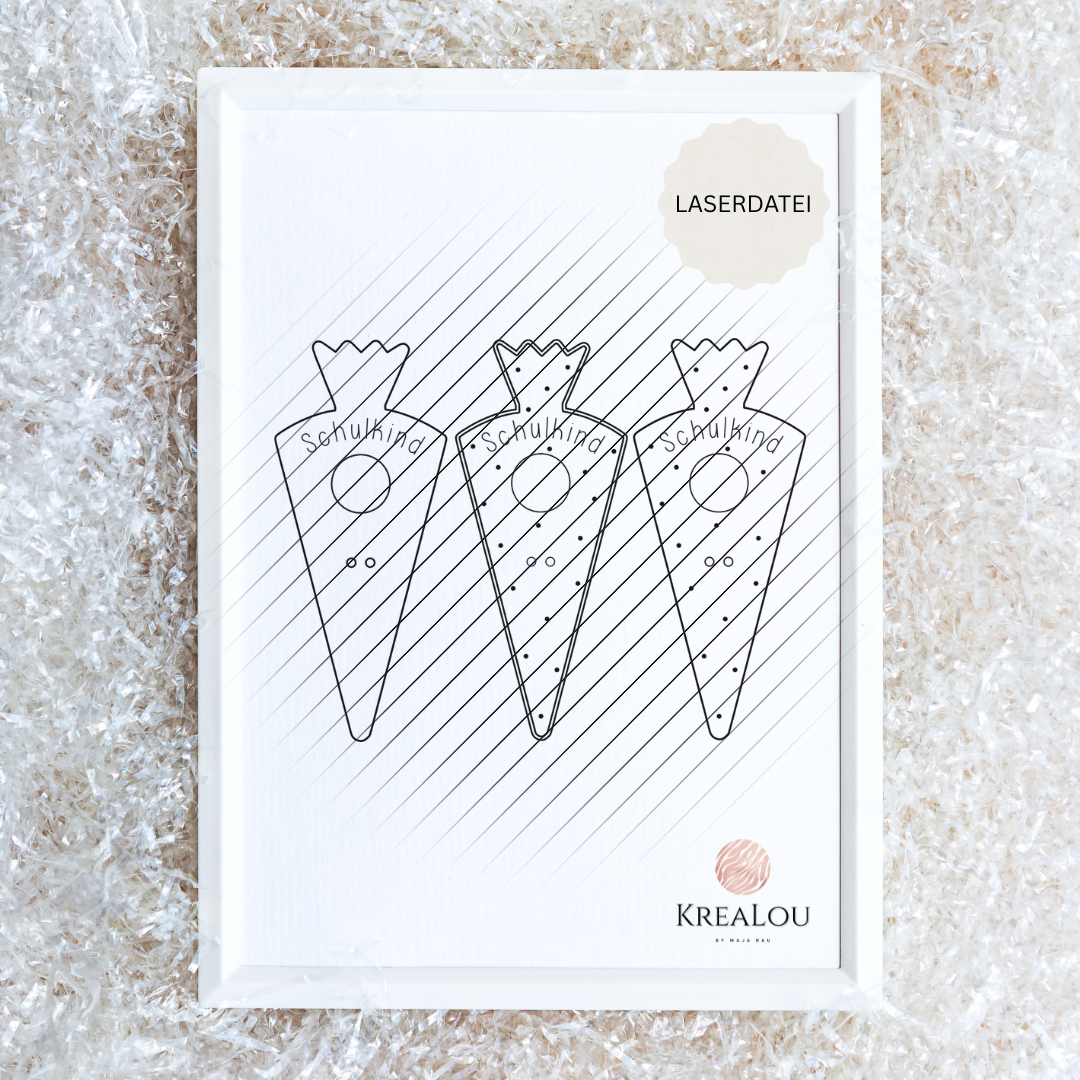 Laserdatei Schultüte | inkl. Gewerbelizenz