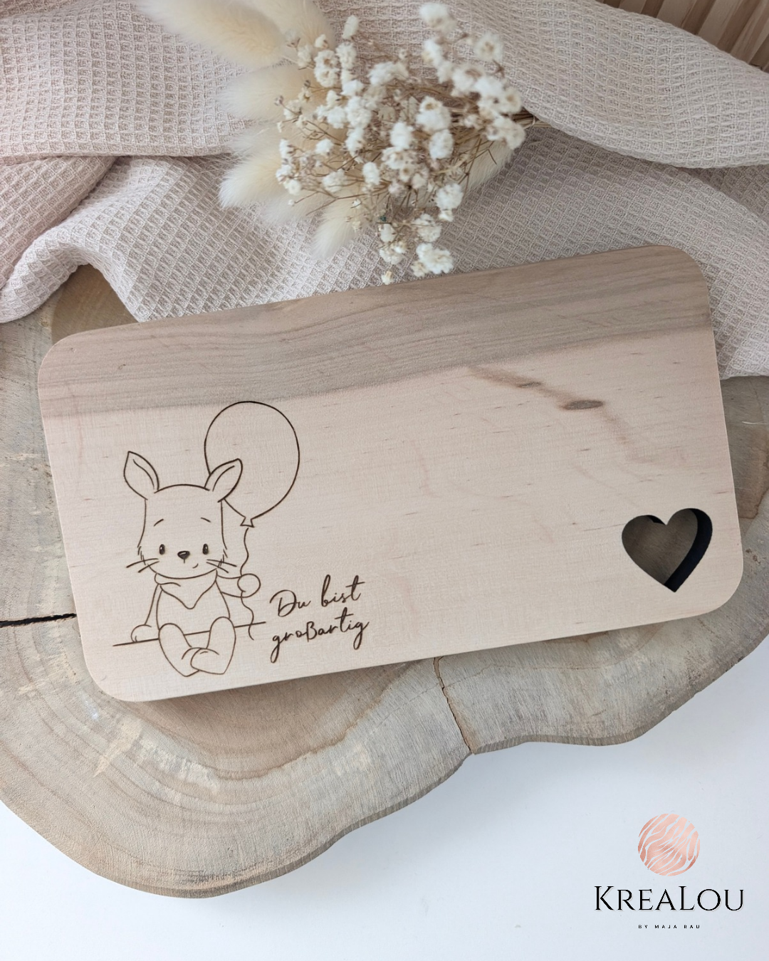 Frühstücksbrett - Hasenjunge "Du bist großartig"