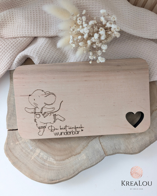 Frühstücksbrett - Tanzmaus "Du bist einfach wunderbar"