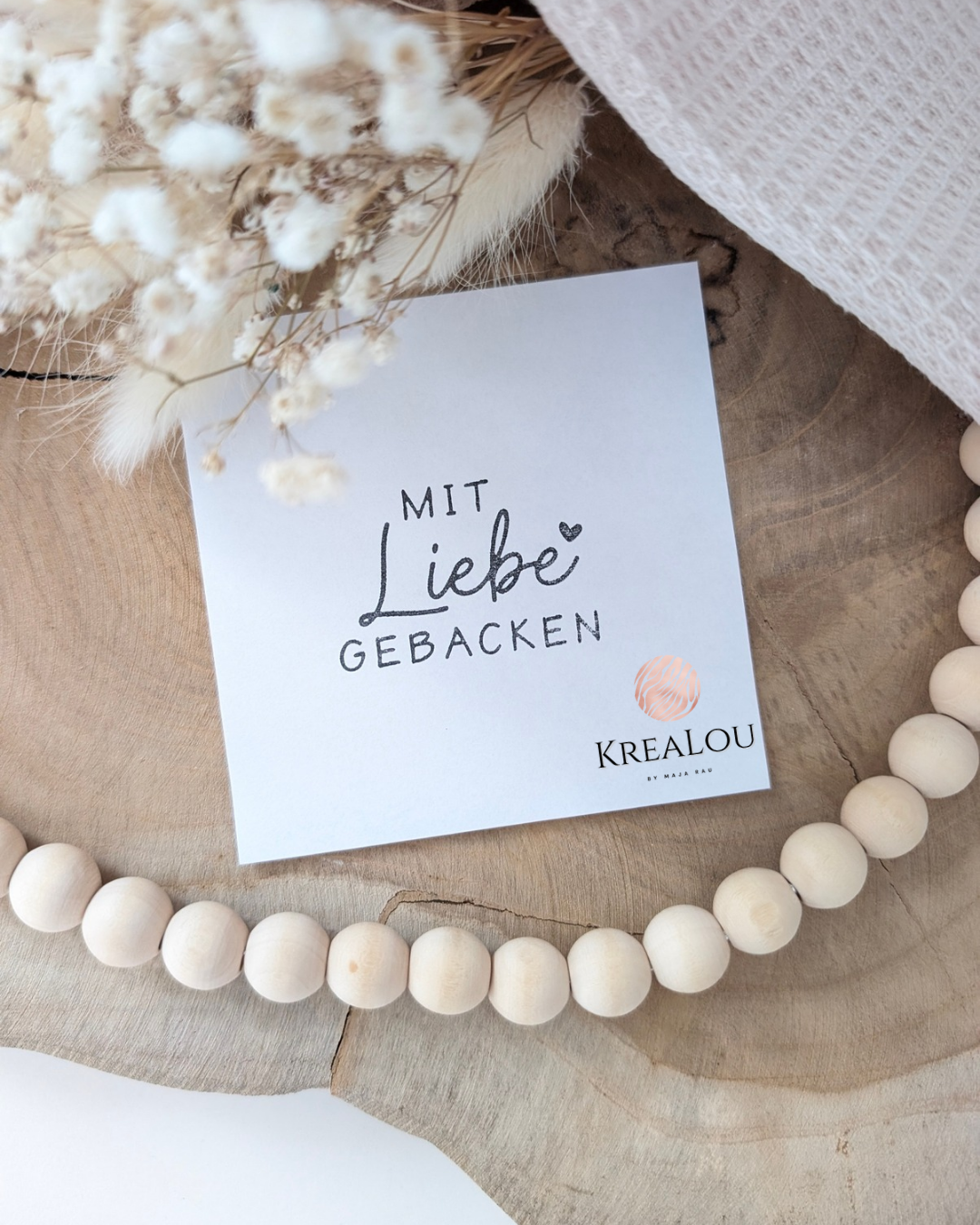 Stempel "Mit Liebe gebacken"