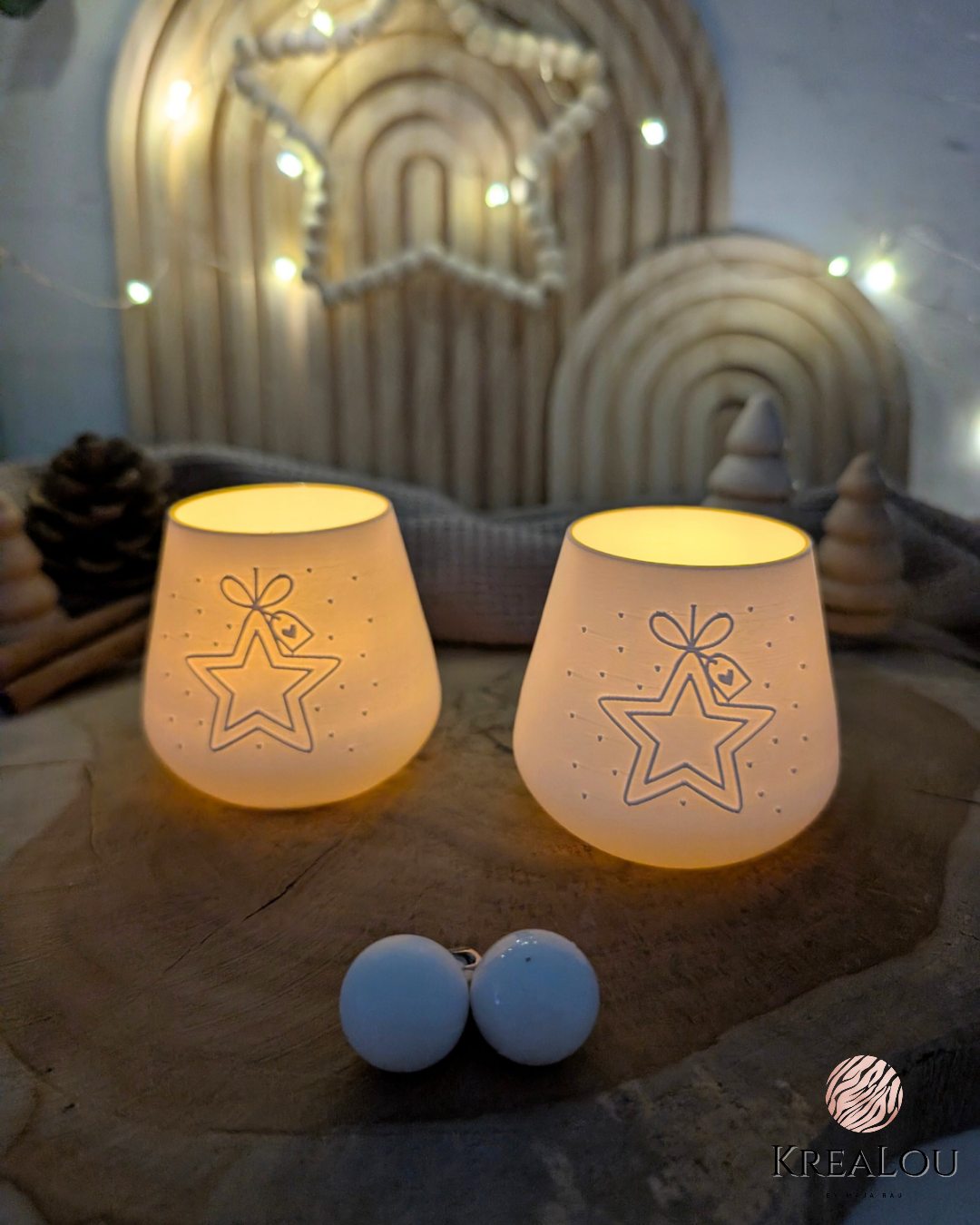 Windlicht "Stern mit Anhänger"