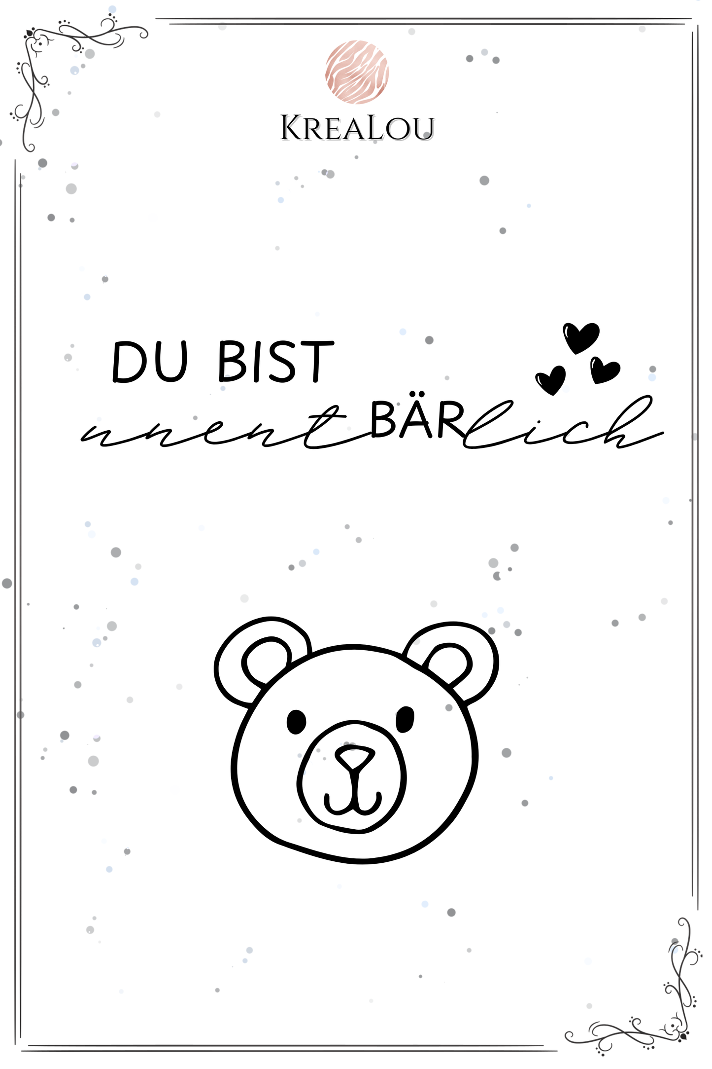 Geschenkset „Du bist unentBÄRlich“ – Bär mit Blumen & Blumensamen im Kraftkarton