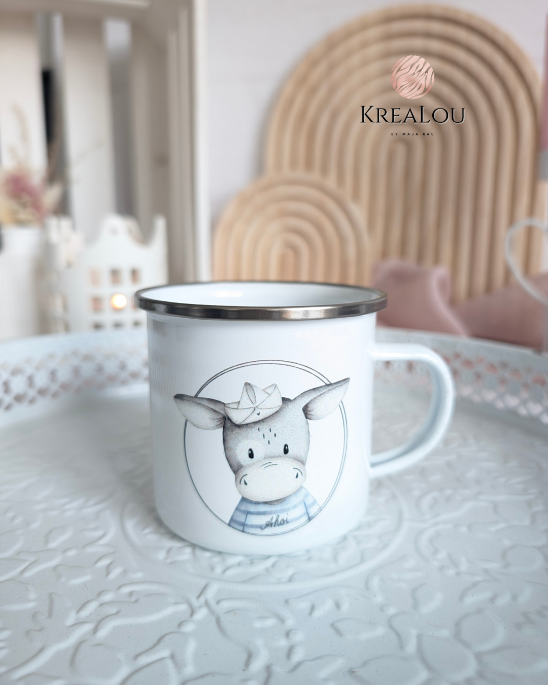 Emaillebecher „Kleine Freunde“