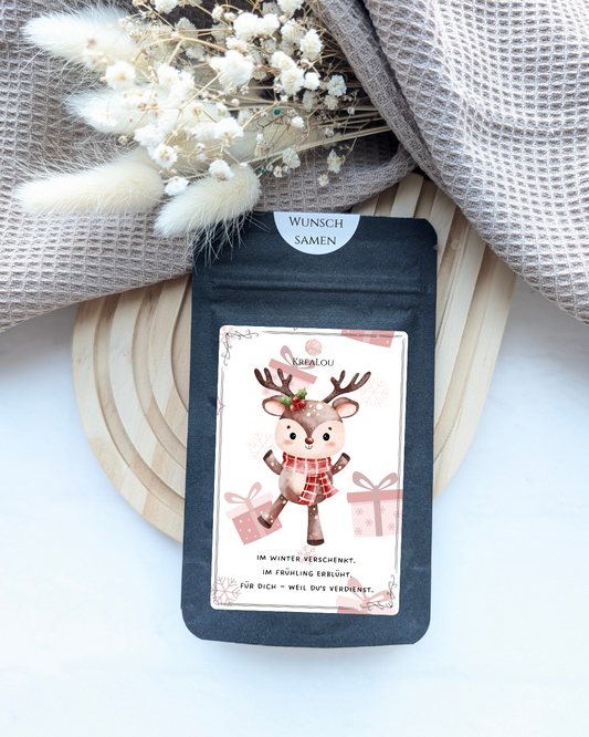 Im Winter verschenkt "Rentier"