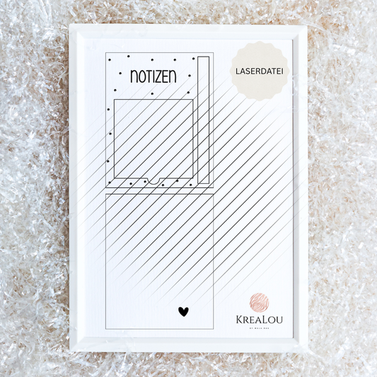 Laserdatei Notiz & Stifthalter | inkl. Gewerbelizenz