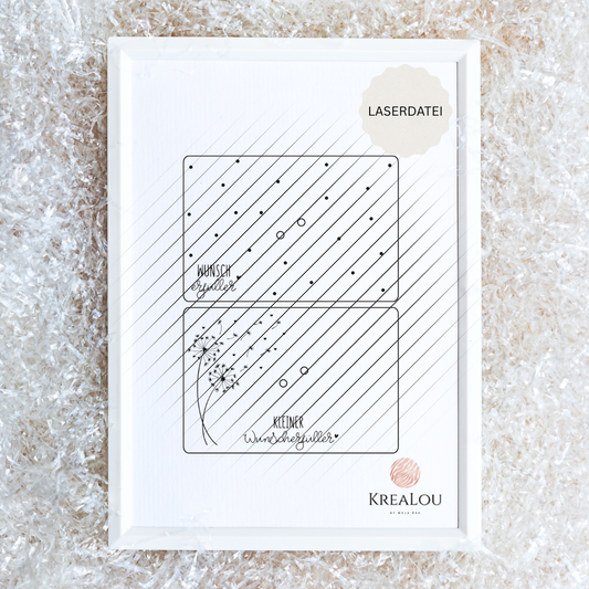 Laserdatei Wunscherfüller Karte | inkl. Gewerbelizenz