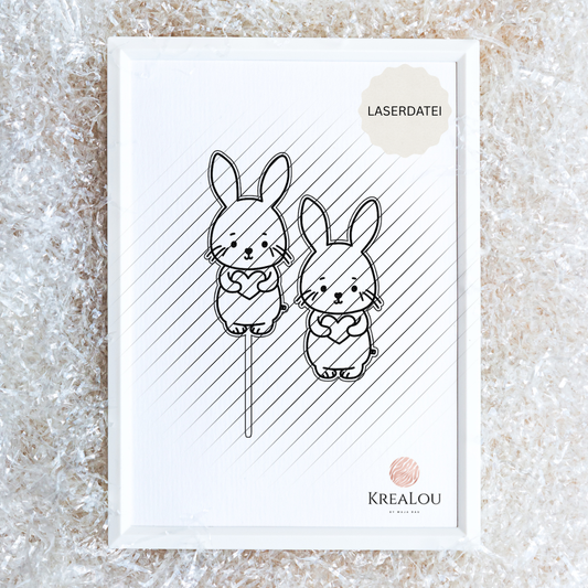 Laserdatei Hasenstecker | inkl. Gewerbelizenz