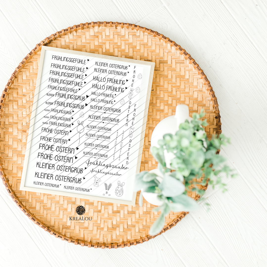 Frühling/Oster PDF Vorlage Kerzentattoo