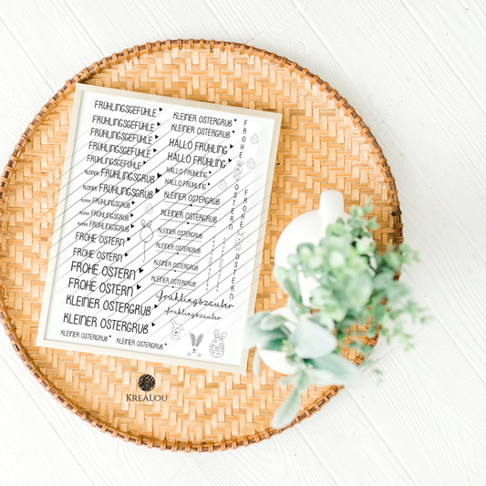 Frühling/Oster PDF Vorlage Kerzentattoo