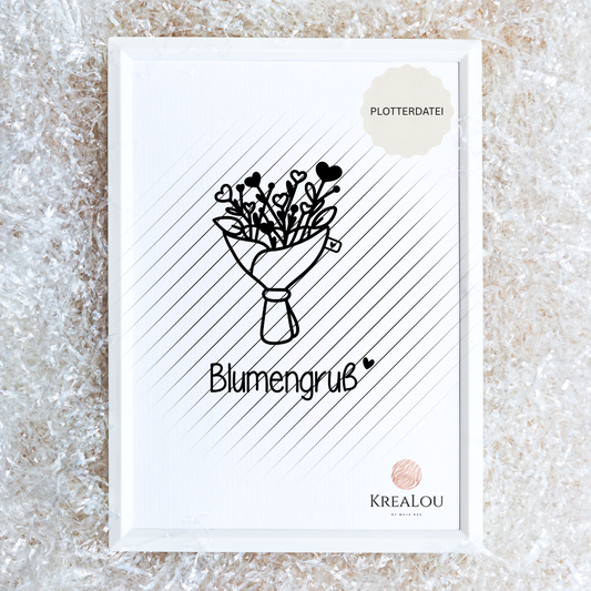 Plotterdatei "Blumengruß" | inkl. Gewerbelizenz
